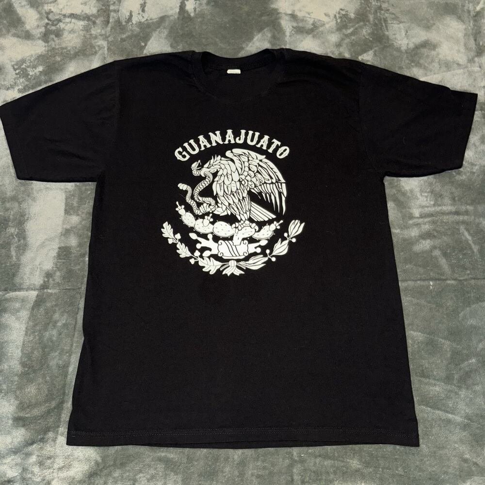 Guanajuato Mexico Eagle Emblem T-Shirt Black Adult Unisex Size Large NWOT GTO MX